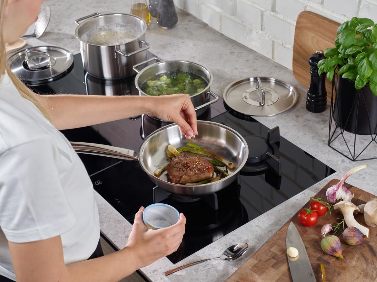 Fissler Pure Collection/Edelstahl-Pfanne (Ø 20 cm) unbeschichtete Stielpfanne, Innenskalierung, MADE IN GERMANY – Induktion