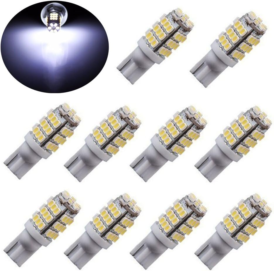 PESIC 10x T10 921 192 Wedge RV Trailer 42-SMD LED Cool White Interior Light Bulbs