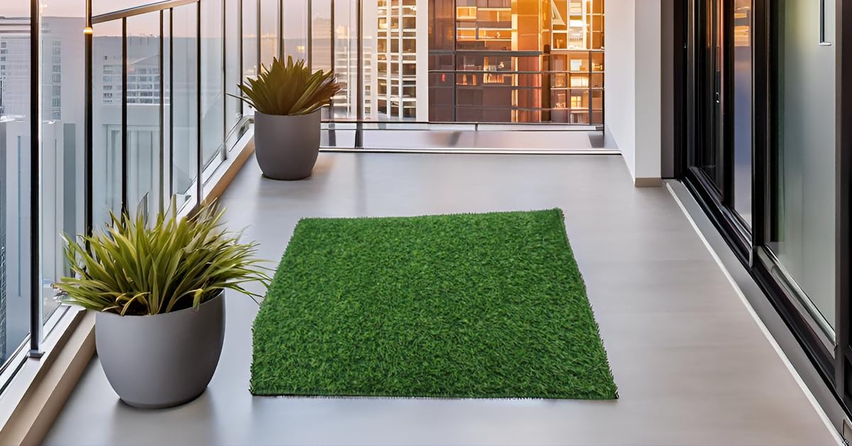 Artificial Grass Carpet Door Mat for Balcony | Green Lawn Floor Carpet for Outdoor and Indoor | Living Room and Garden Decorations Items 45 × 70 Cm (B0B1B36JJ9) Amazon Price History, Amazon Price Tracker
