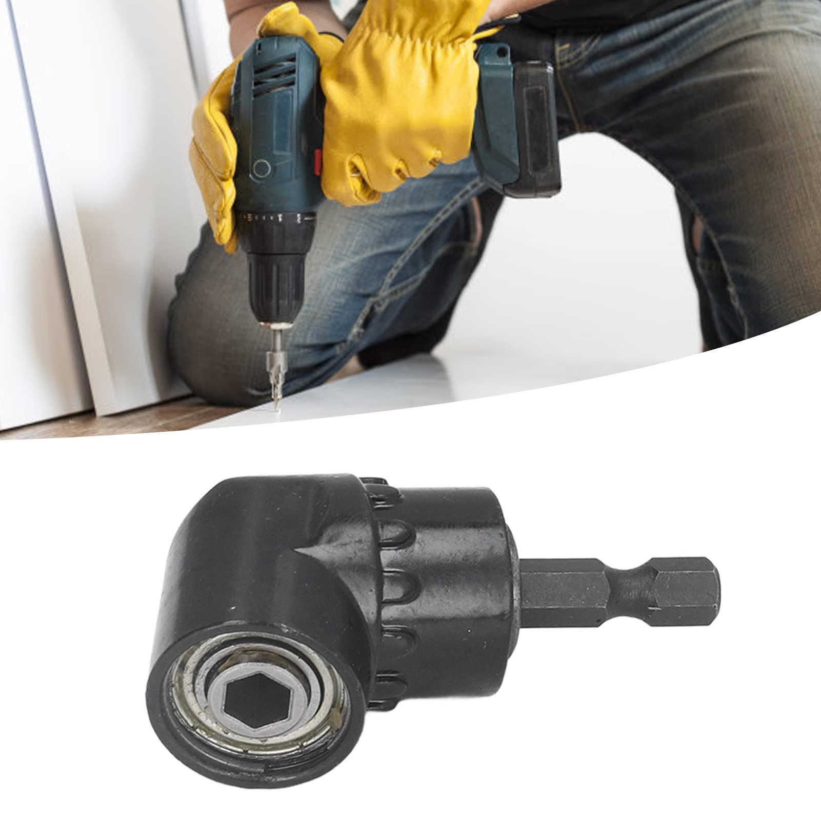 Adattatore per Trapano a 105 Gradi, Trapano Ad Angolo Retto, Trapano Ad Angolo Retto Multifunzione con Prolunga Angolare per Avvitatore Elettrico con Accessorio Codolo Esagonale