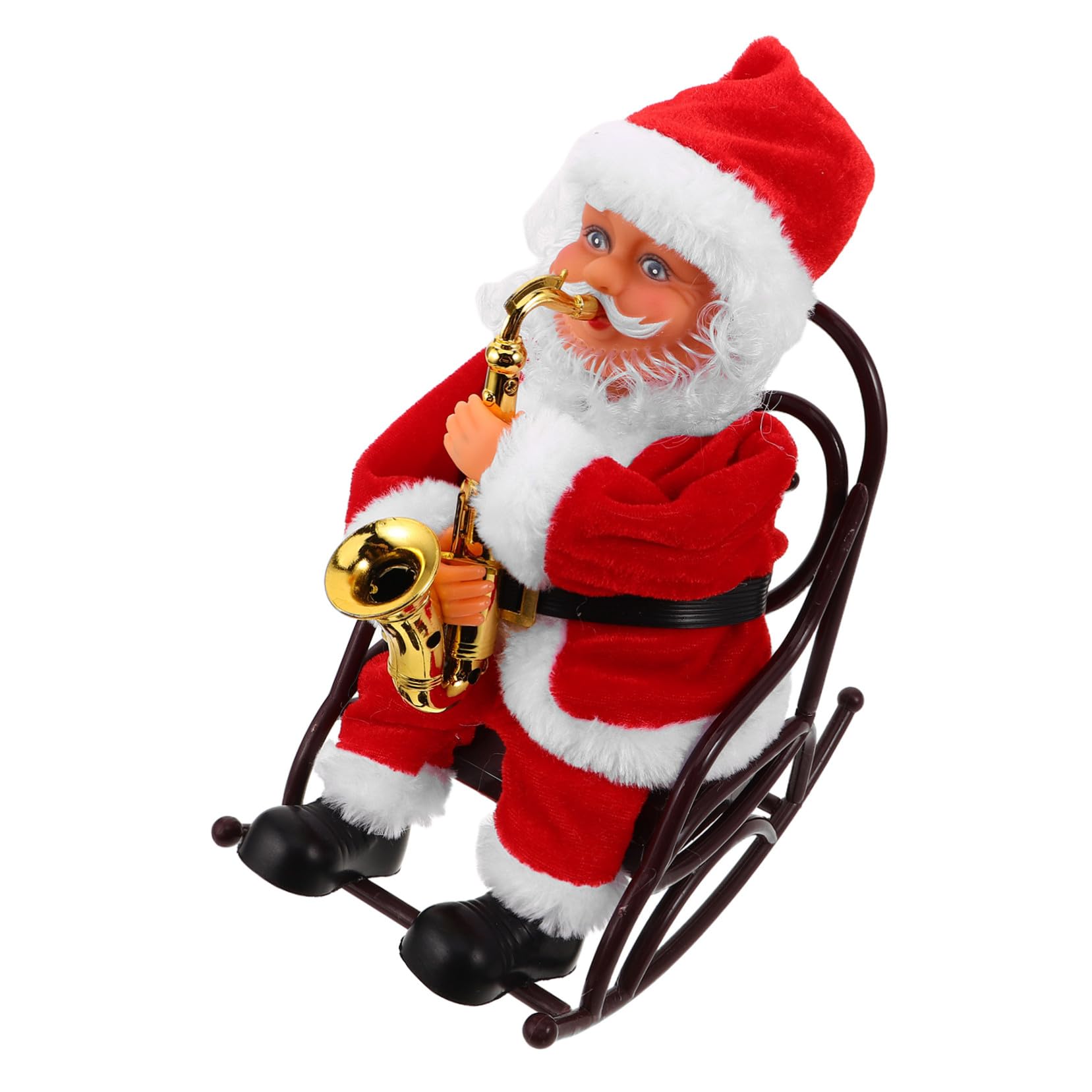 BESPORTBLE Juguete de Papá Noel Eléctrico con Música y Sazón Pequeño Muñeco Decorativo para Fiestas de Navidad Hogar y Juguetes Creativos de Temporada