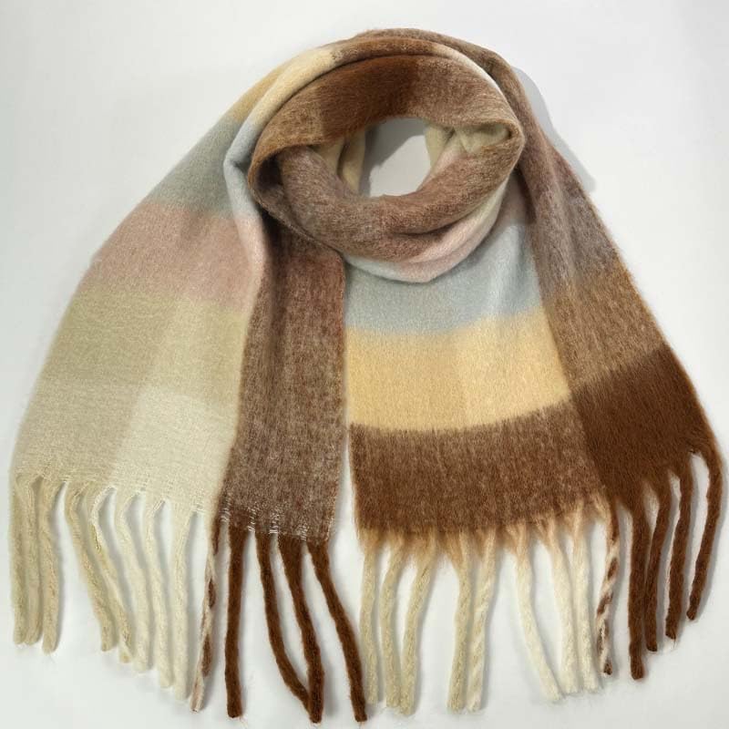 Chunky Scarf for Women Winter Plaid Thick Warm Long Shawl Wraps Cold Weather Big Christmas Fashion Blanket Scarves - Image 7