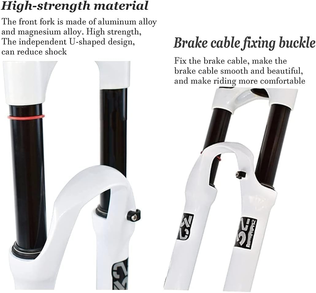 Forcella Anteriore Pneumatica con Sospensione per Mountain Bike 26 27,5 29 Pollici, Lega di Magnesio 1-1/8 "Tubo Sterzo Dritto Forcella Anteriore per Bicicletta 140 Mm,Remote lockb,29inch