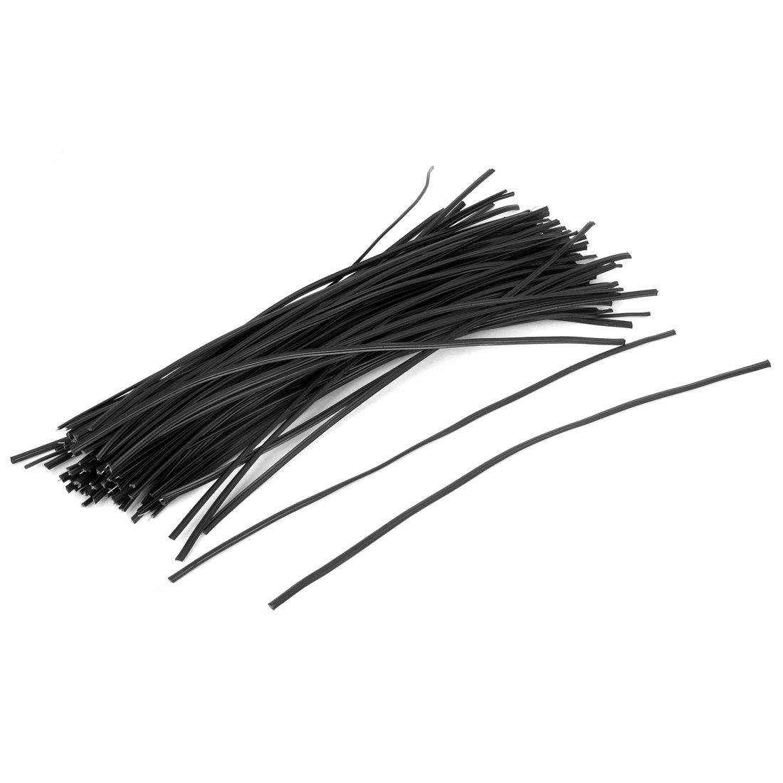 uxcell Plastic Shell Package Reusable Twist Ties Cable Wires 100pcs Black