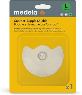 Medela Contact Nipple Shield for Breastfeeding | Medium Size (24mm) | 1Ct
