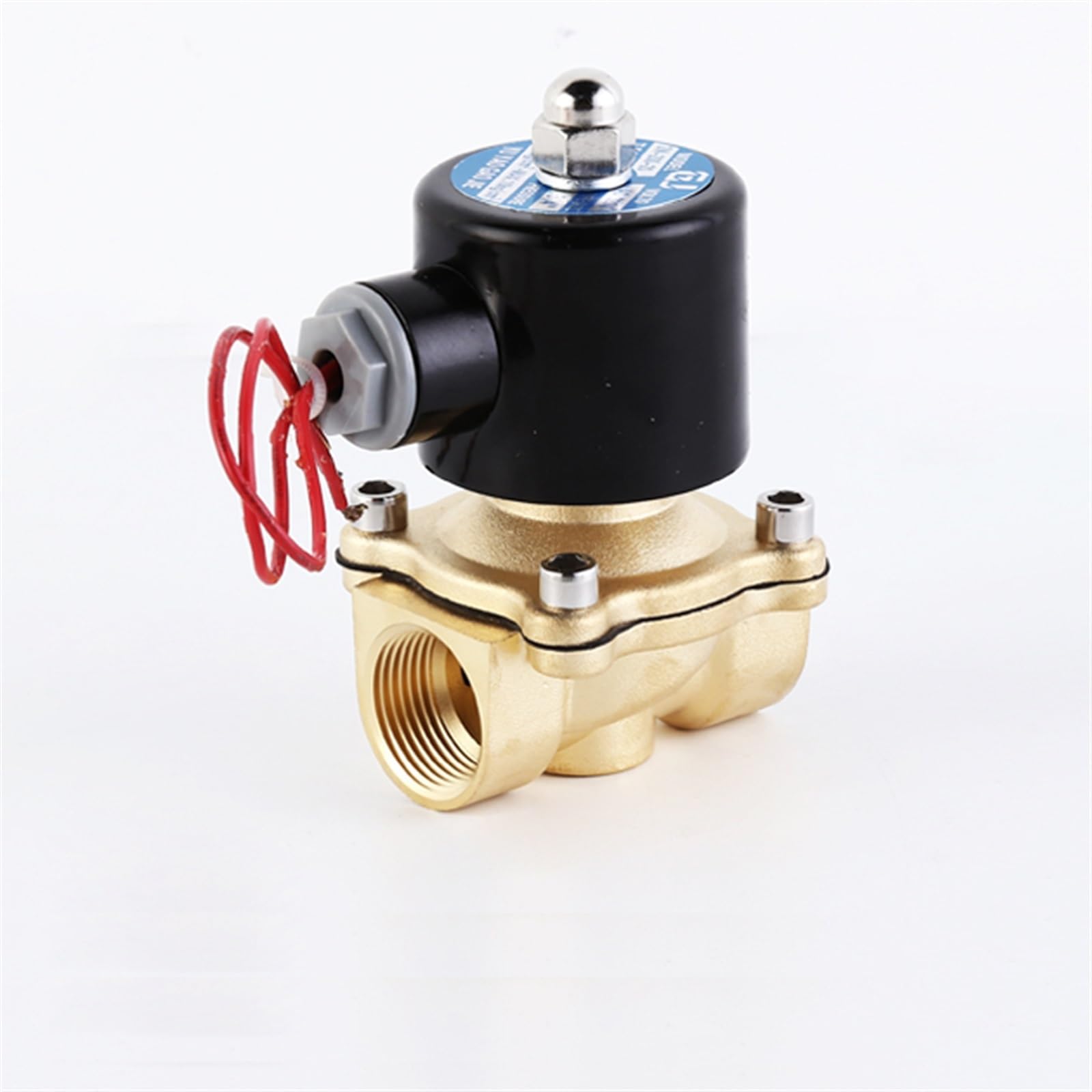 Ieumjnat G-220Vac-Viton-Seal 3/4" 12V Water Solenoid Valve Normally Closed Brass Dn20 220V 24V 110V(G-220Vac-Viton-Seal)