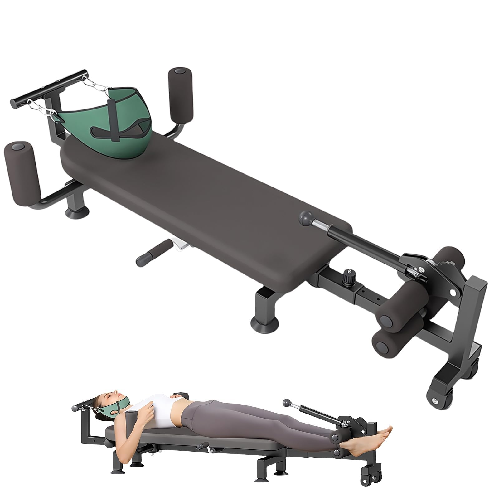 Máquina De Tracción y Descompresión De Estiramiento Corporal Completo para Estiramiento Cervical y Lumbar, Alivio del Dolor De Cuello y Espalda, Corrección Postural Mejorada