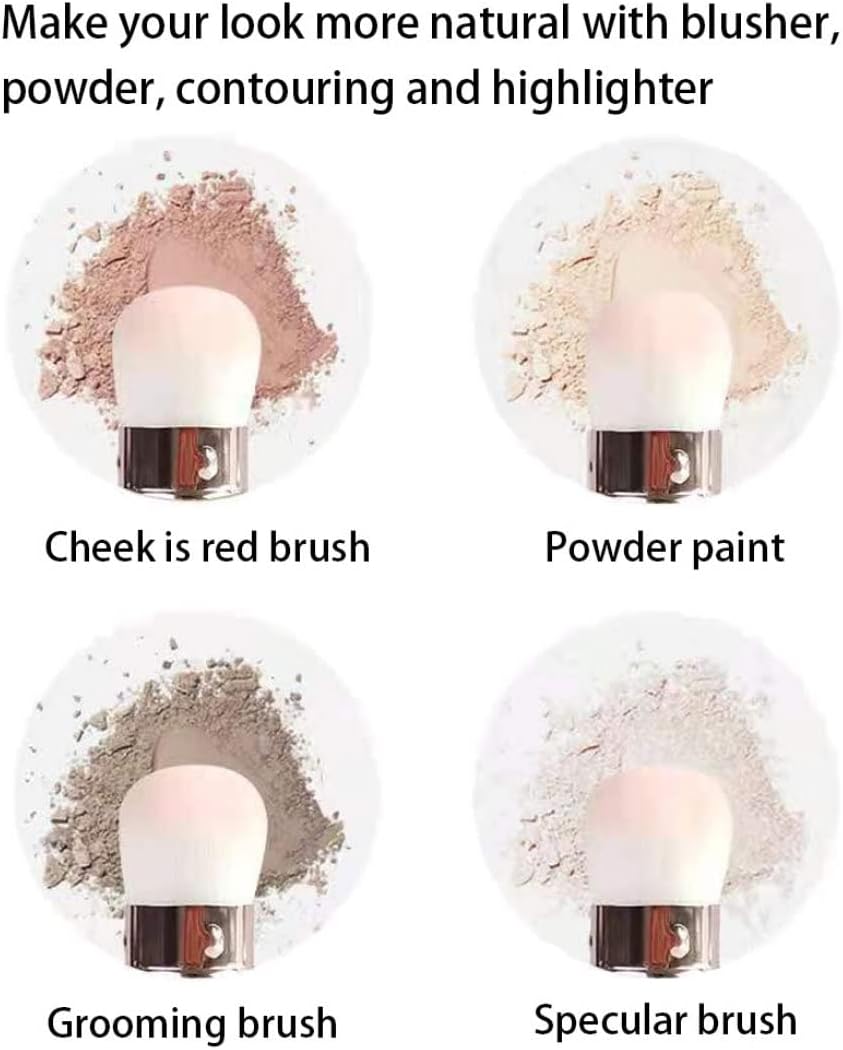 Retractable Powder Brushes,Portable Blush Brush Travel Size Makeup Brush Retractable Blush Brush, Kabuki Brush for Travel, Portable Makeup Brush for Blush, Bronzer, Highlight : Beauty & Personal Care