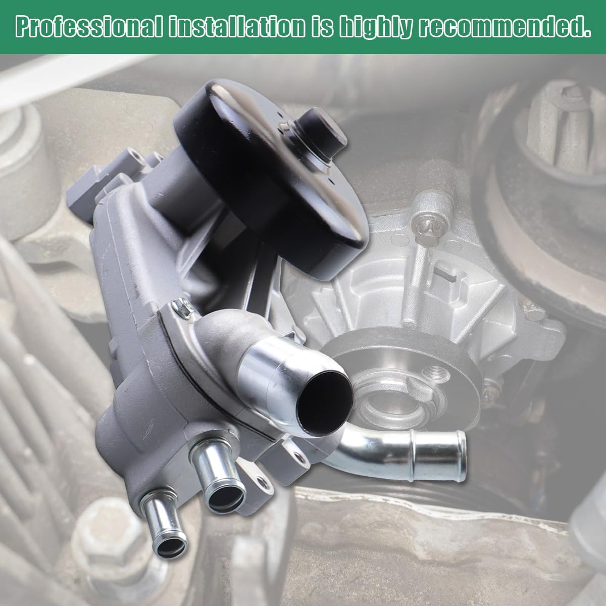Water Pump W/Thermostat & Gasket Compatible with Buick 04-06 & for Cadillac 02-06 & for Chevrolet 99-06 & for GMC 99-06 & for Isuzu 03-06 & for Hummer 03-06 Waterpump Car OEM AW5104 12569519