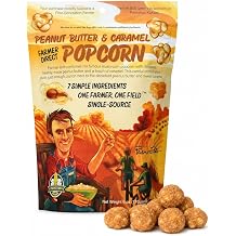 PuffyCrunch Peanut Butter Caramel Popcorn, 5-Pack 6 oz - Vegan