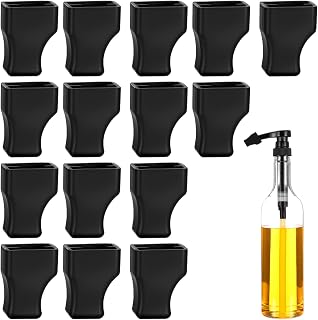 15 Pcs Coffee Syrup Pump Tip Covers, Black Rubber Pump Caps Fit for Pour Dispenser, Portable Coffee Syrup Bottle Covers, Olive Oil, Liquor Bottle, Sugar Condiments Clean Preserved