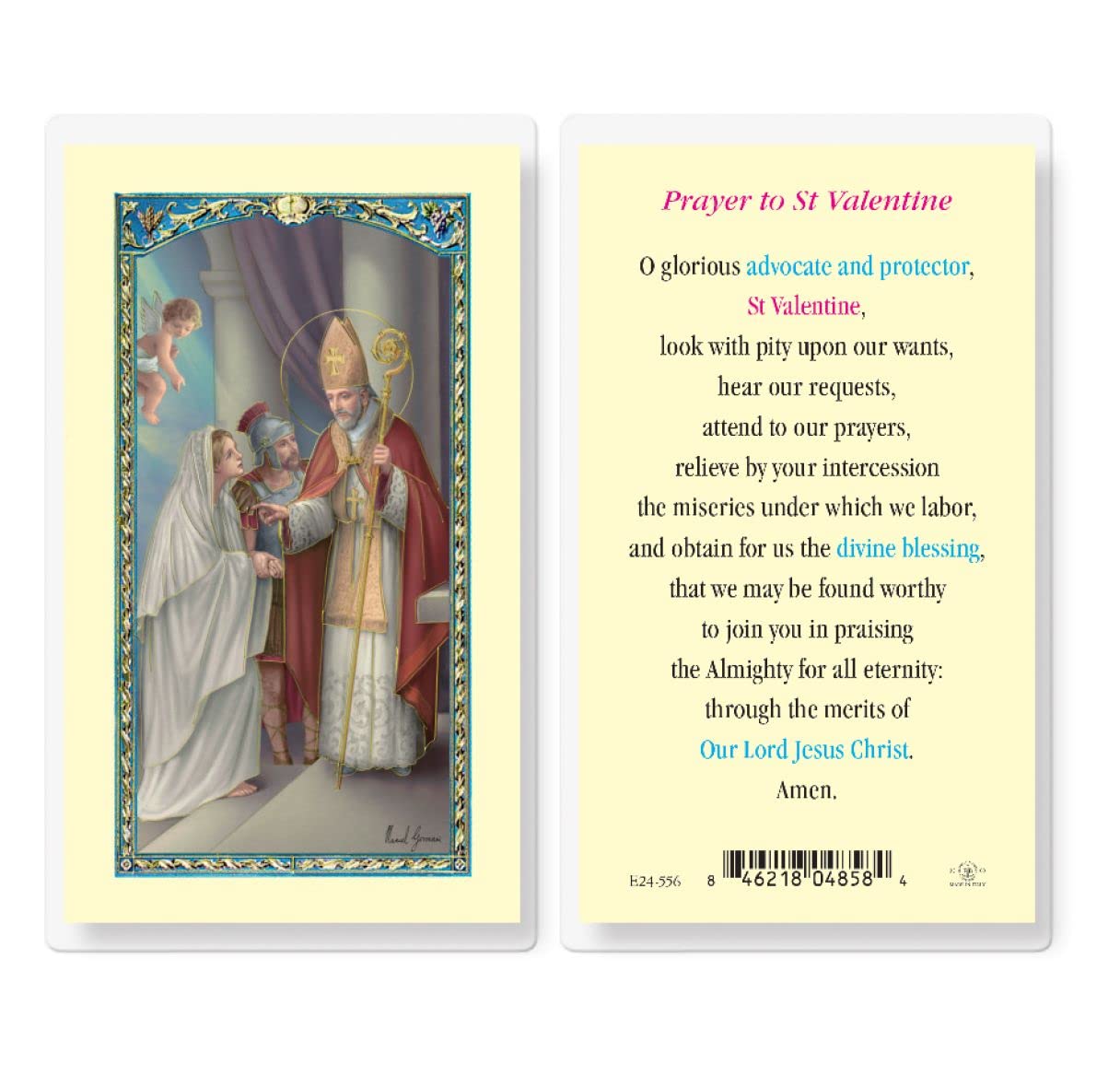 Prayer to St. Valentine Laminated Holy Cards, 25-Count Value Pack