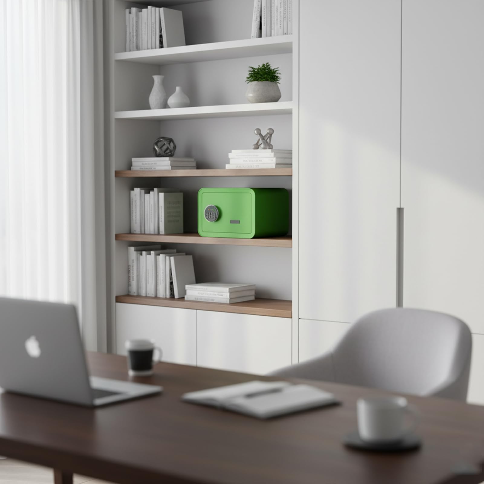 Cassaforte elettronica ignifuga e impermeabile con serratura sicura per la protezione di contanti e documenti di casa e ufficio