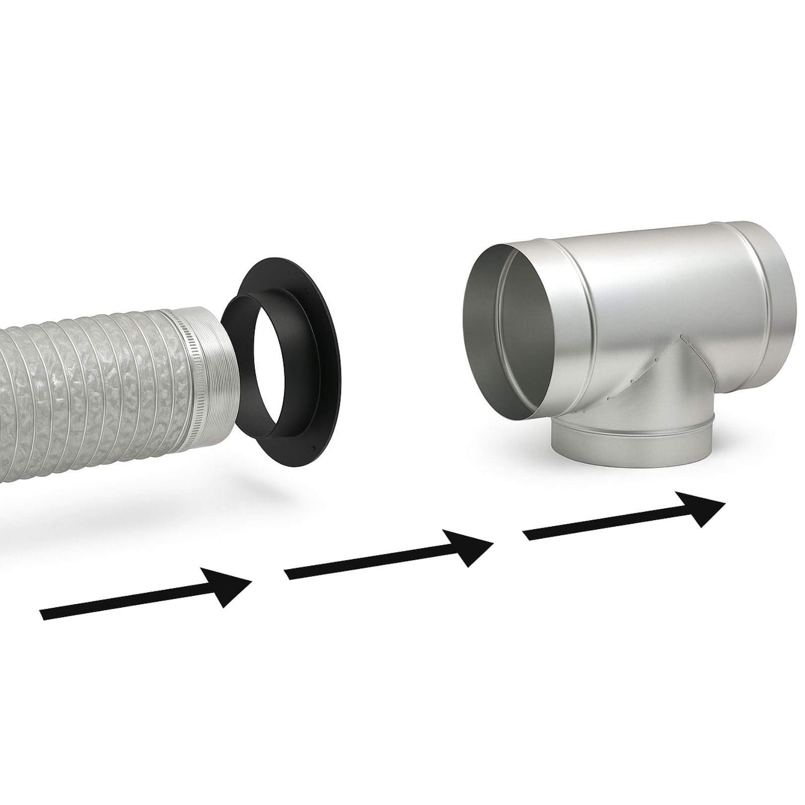 Weedness Raccord T 160 mm pour Ventilateur Conduit Filtre à Charbon Culture Ventilation