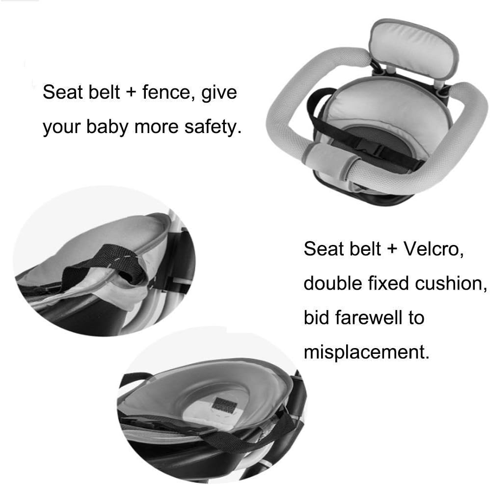 Three-Wheeled Trike, Double Brake Multi-Function Children's Tricycle, Two-Way Rotating seat, Baby Outdoor Tricycle, Two Colors, 107x78x(57-61) cm