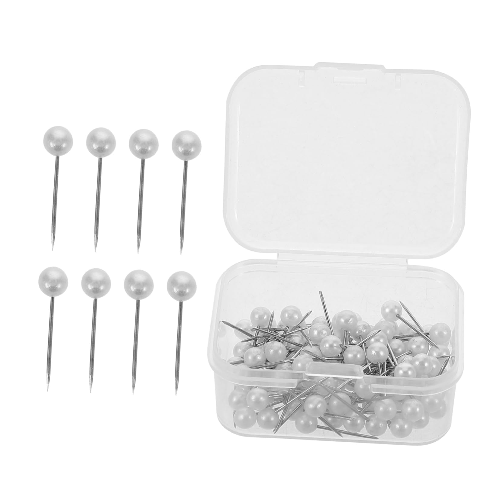 VILLCASE 500pcs Sewing Pins: Pearl Head Sewing Straight Pins for Fabric Quilting - Knitting Supplies for DIY Art Crafts & Clothes Decoration