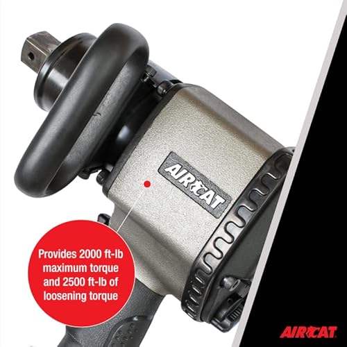 Aircat 1890-P: 1-Inch Two Jaw Pistol Grip Impact Wrench 2,500 Ft-Lbs #TOP3