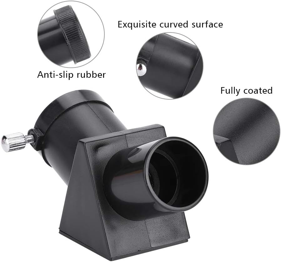 0.96 Inch Diagonal Prism, 45 Degree Erecting Prism with Fully Coated Optics, Astronomy Telescope Diagonal Mirror for Clear and Comfortable Viewing