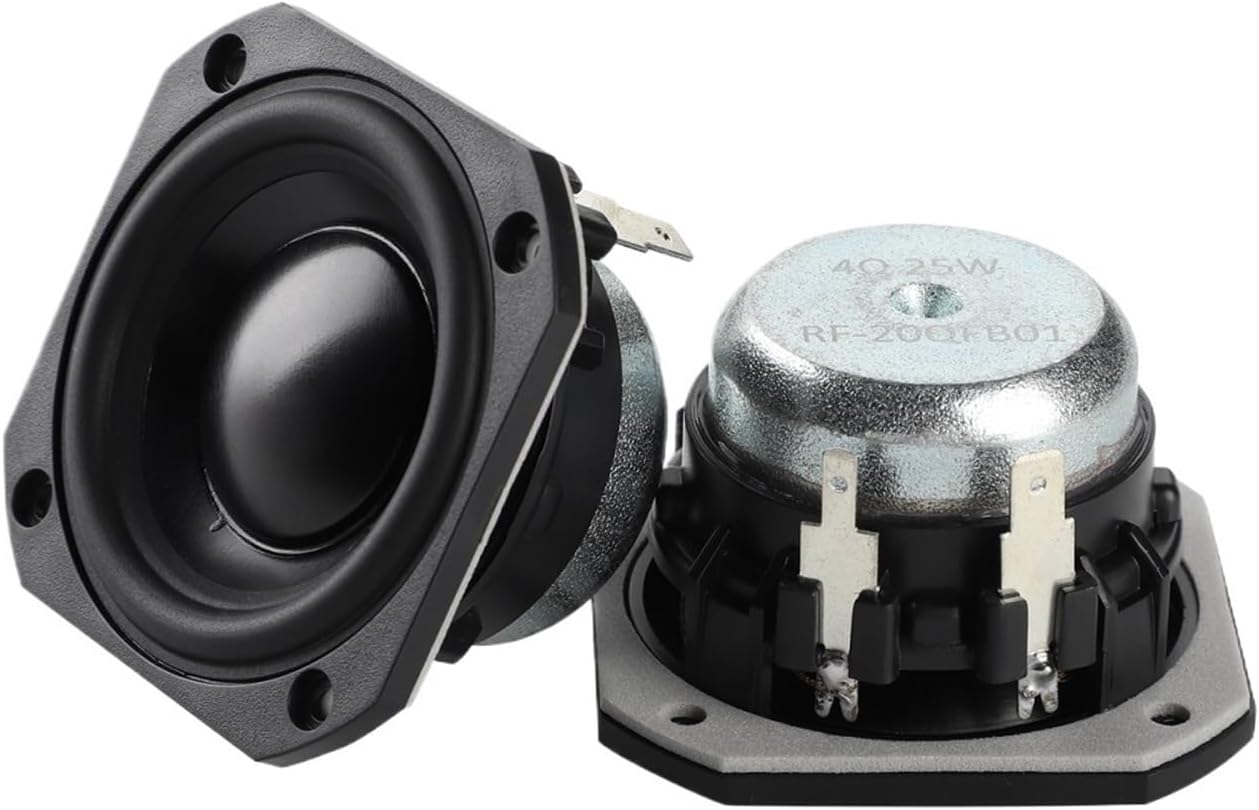 2pcs 55MM 2 Inch Full Range 4 Ohm 25-40W Speakers Unit High Power Bluetooth Bookshelf Speakers HiFi Audio Loudspeaker(4 ohm)