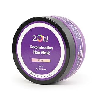 2.Oh! Italian Reconstruction Hair Mask for Frizzy Hair | Hair Mask for Damaged Hair with Deep Conditioning Concentrate | Repair Mask for Dry Hair | Argan Oil Hair Spa Cream for Women and Men, 1 Count