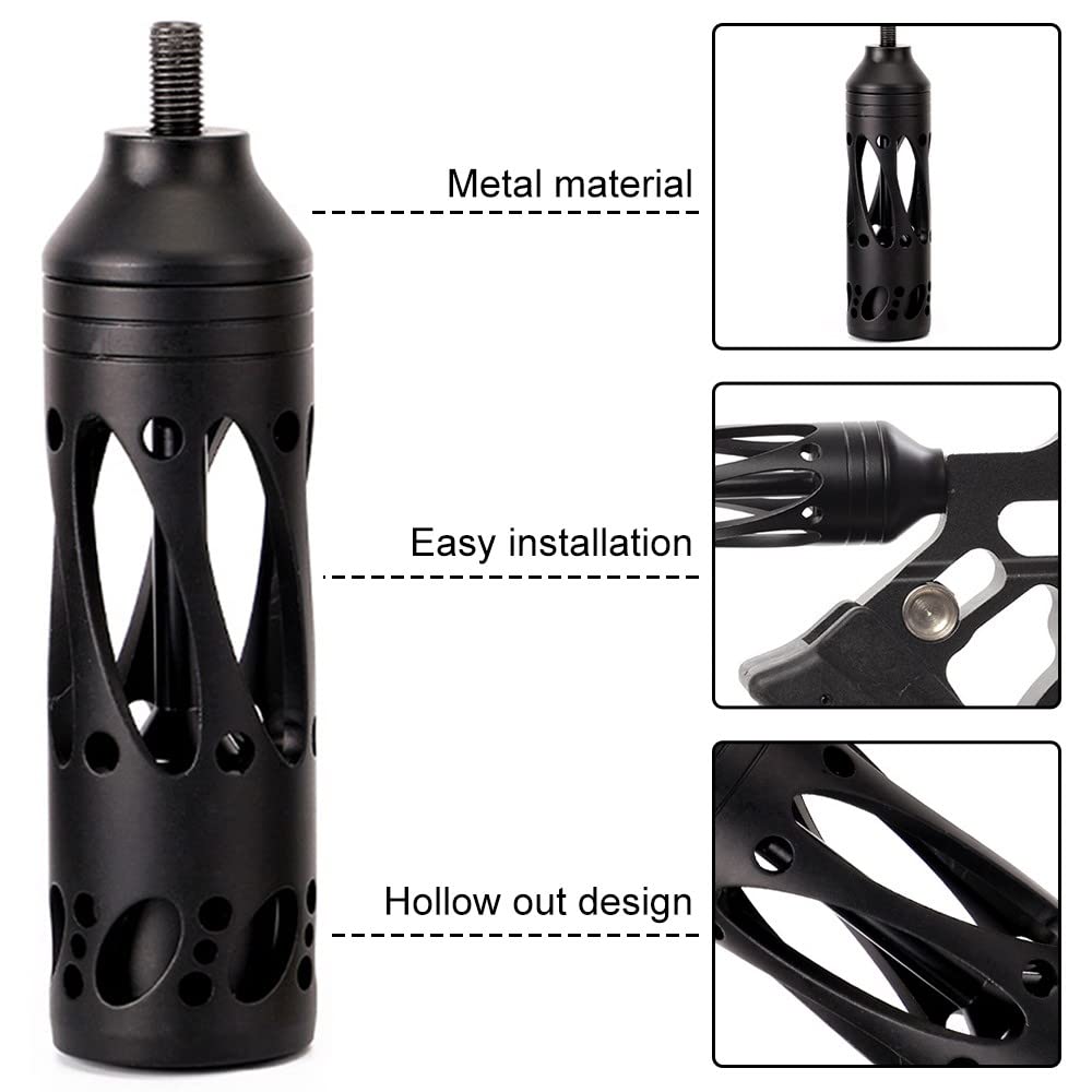 Stabilizzatore per arco da tiro con l'arco, stabilizzatore per arco compound, barra di bilanciamento per arco composito in lega di alluminio con sistema di smorzamento per sport di caccia e tiro