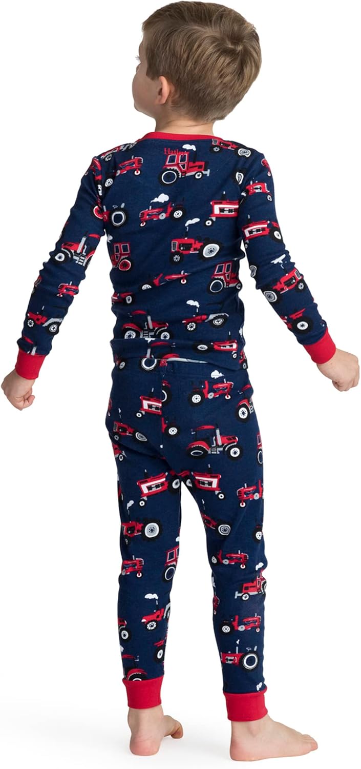 Hatley boys Organic Cotton Long Sleeve Printed Pajama Set - Image 3