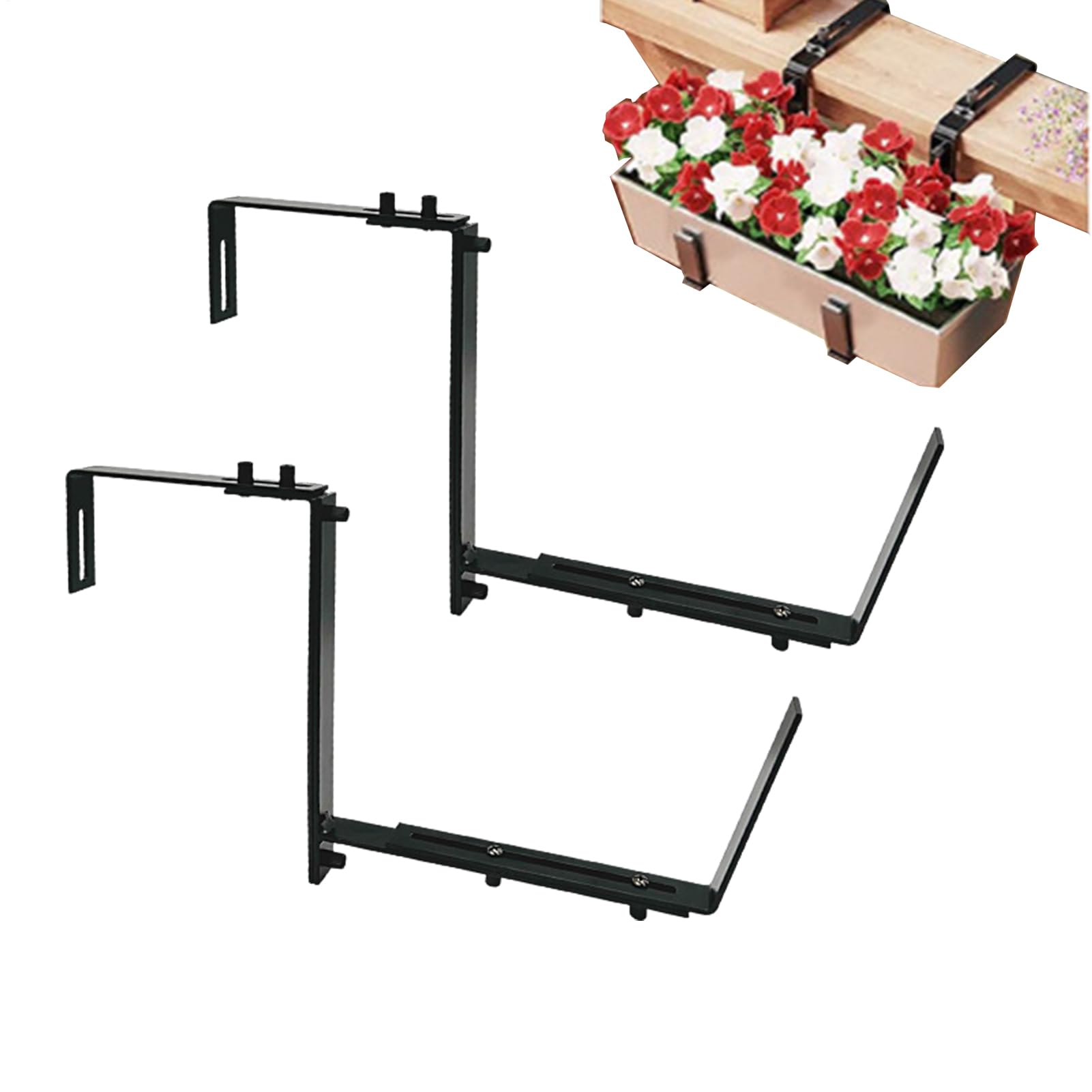 Supports de jardinière réglables en métal pour créer un balcon fleuri urbain
