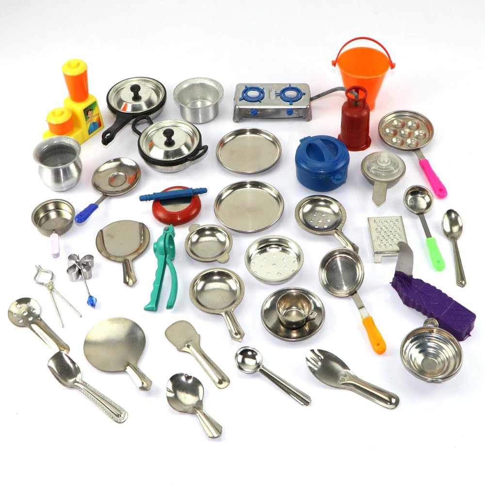 Kitchen Set for Kids Girl, Miniature Kitchen Set Real Cooking, Kitchen Set for Girls, Miniature Kitchen Set, choppu Jaman Set for Kids, Kitchen Toys for Girls (30 Pieces) (B0DF3L23P3) Amazon Price History, Amazon Price Tracker