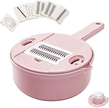 Amazon ハッピー ライフ Happylife 野菜スライサー みじん切りチョッパー みじんきり器セット 調理器具セット ニンジン にんにく キャベツ みじんきり玉ねぎ ピンク みじん切り器 チョッパー オンライン通販