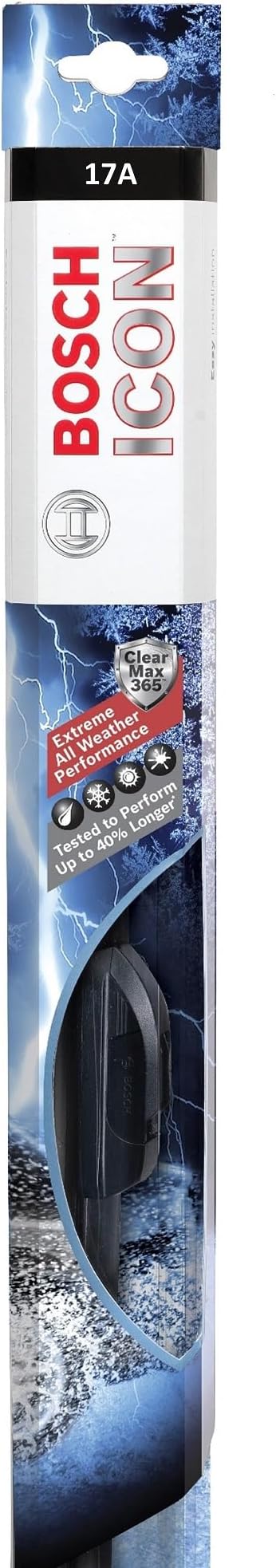 Bosch ICON 17A Wiper Blade, Up to 40% Longer Life - 17 (Pack of 1)
