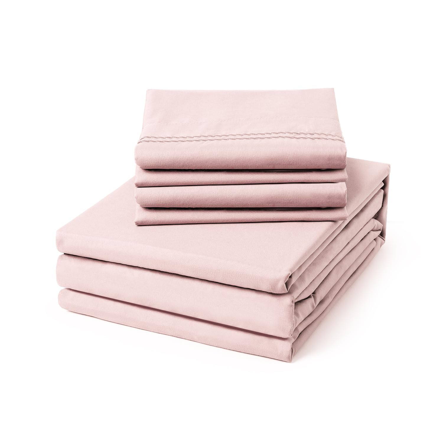 ClevaHome King Size Sheet Set - 6 Piece Soft Breathable Luxury Bed Sheet Set - Shrinkage & Fade Resistant Embroidered Bedding Sheet with Deep Pocket,