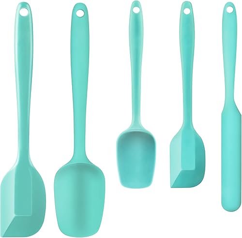 Pequeñas espátulas de silicona  Espátula de belleza reutilizable de maquillaje  Mini utensilios de cocina antiadherentes de goma para cosméticos,