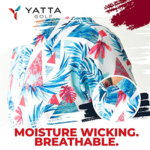 Yatta Golf Standout Performance Golf Polo Shirts – Men’s – Vibe Maikai'i – 4Xl #TOP3