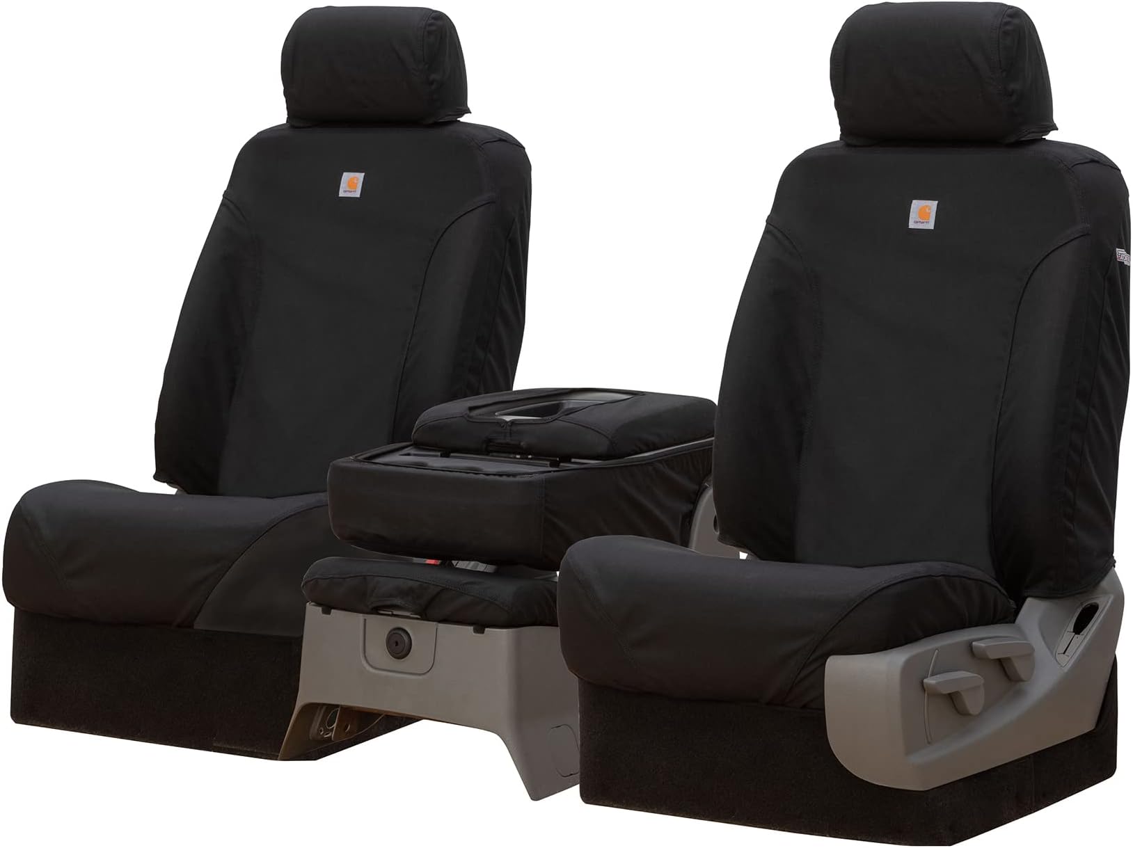 Covercraft Carhartt Super Dux SeatSaver Custom Seat Covers for 2019-2026 Chevrolet Silverado/GMC Sierra 1500, 2020-2026 2500/3500-1st Row 40/20/40 Bench Seat, Super Dux Black