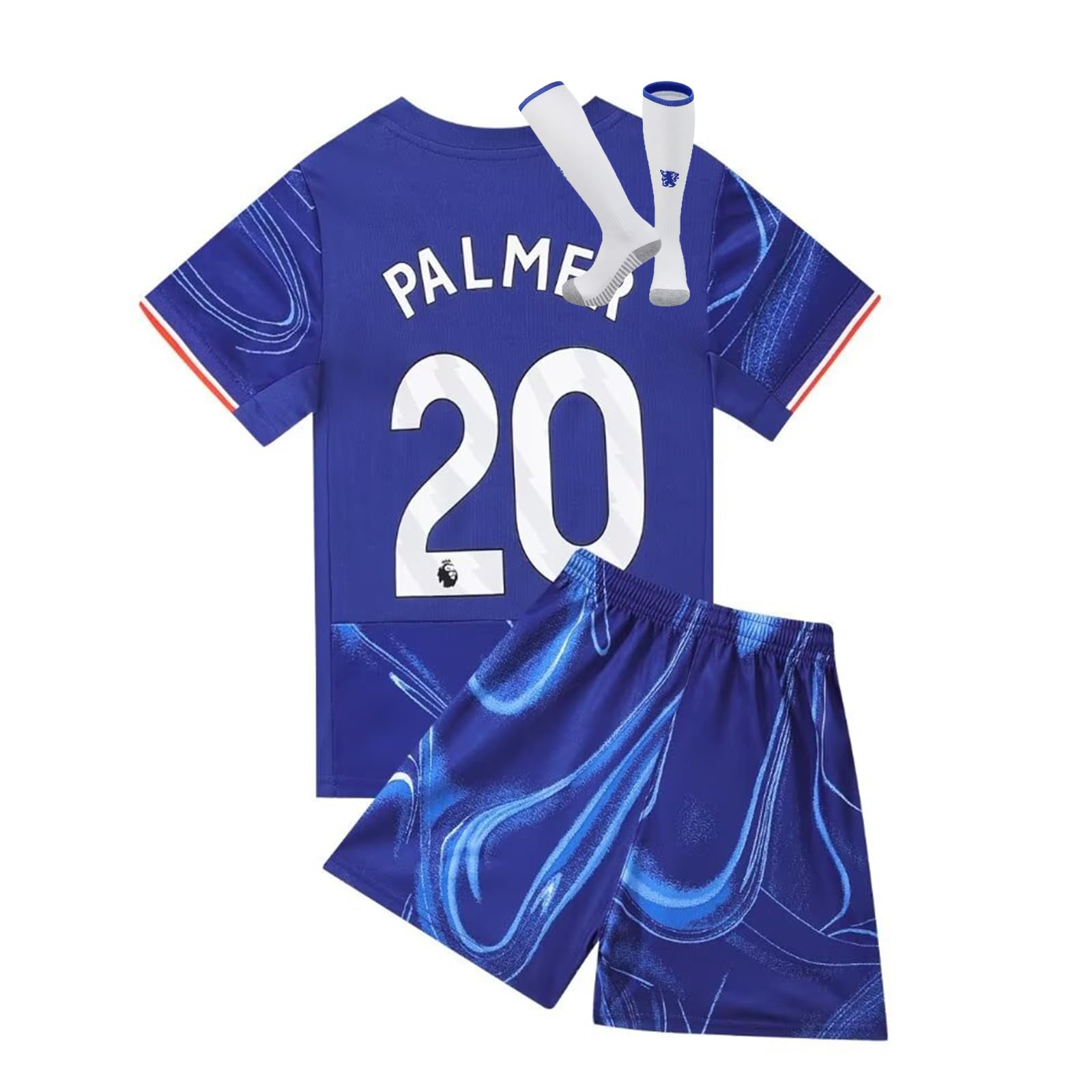 Soccer Jerseys Kids Football Sports Fan for Boys Girls Youth Soccer Shirts and Shorts Stockings Set for 5-13 Years