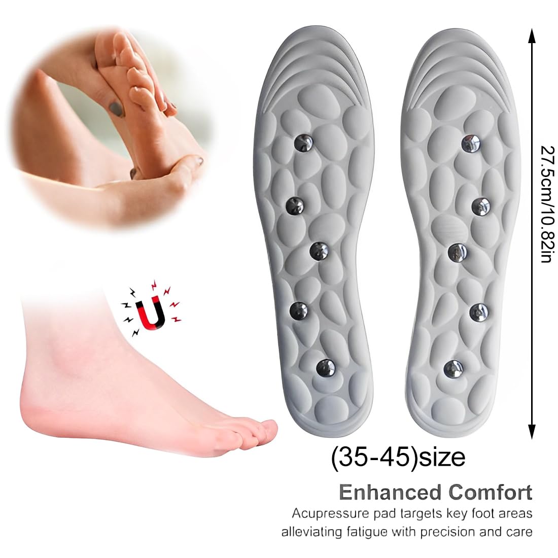 Solette Magnetiche Dimagranti per Agopressione - Massaggio con Terapia Magnetica, Riflessologia Plantare, Sottopiedi Giapponesi per Dimagrimento e Prevenzione