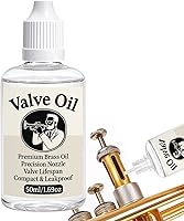 Premium Brass Valve Oil 50ml for Trumpet Trombone French Horn Tuba Euphonium - Odorless Corrosion Protection Lubricant