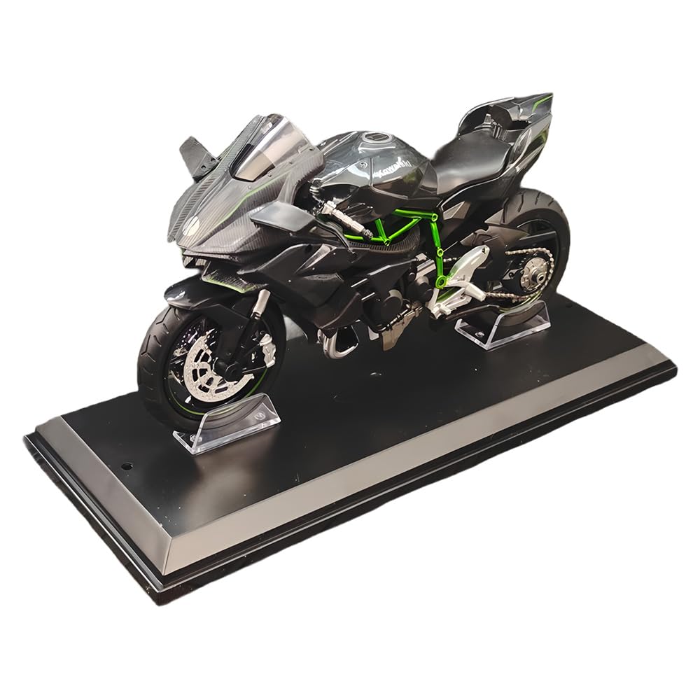 CLIUNT 1:12 Motorcycle Model Compatible for Kawasaki Ninja H2R, Retro Motorcycles Toy, Mini Motorbike Toy with Suspension and Free Roller, No Assembly Required, Collectible Gift for Boys and Adults