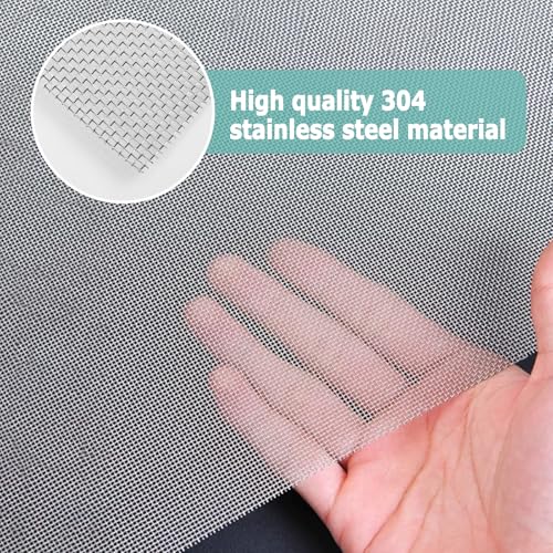 YFLeomry 5 Stück Drahtgitter Feinmaschig, 304 Edelstahlgitter Feinmaschig, 30x21cm Metallgitter Feinmaschig Gitternetz, 20 Mesh Gitterblech für Fliegengitter Metallgewebe, Mäuseschutzgitter