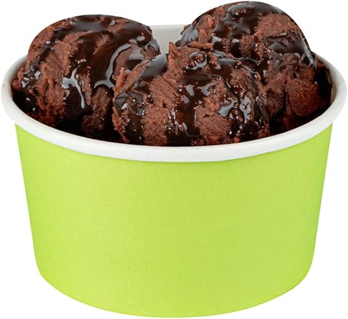 Coppetta - Vasos de helado de 8 onzas, 200 vasos desechables para dulces, para alimentos calientes y fríos, resistentes a las fugas, tazas de chile