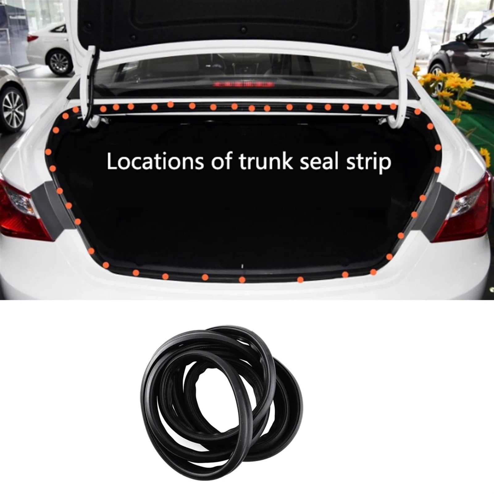 6446102120 tapa trasera del maletero del coche burlete junta de sellado de goma accesorios aptos for Toyota Corolla 2007 2008 2009 2010