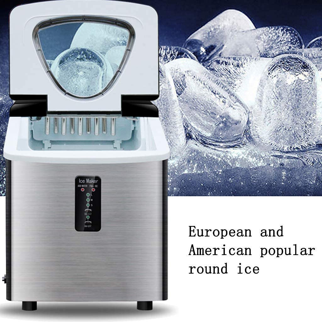 Ice Maker Machine Counter Top Home Ice Cubes Ready in 6 Mins Make 39 lbs（18kg） Ice in 24 Hrs Electric Ice Maker 3.2L qujunji