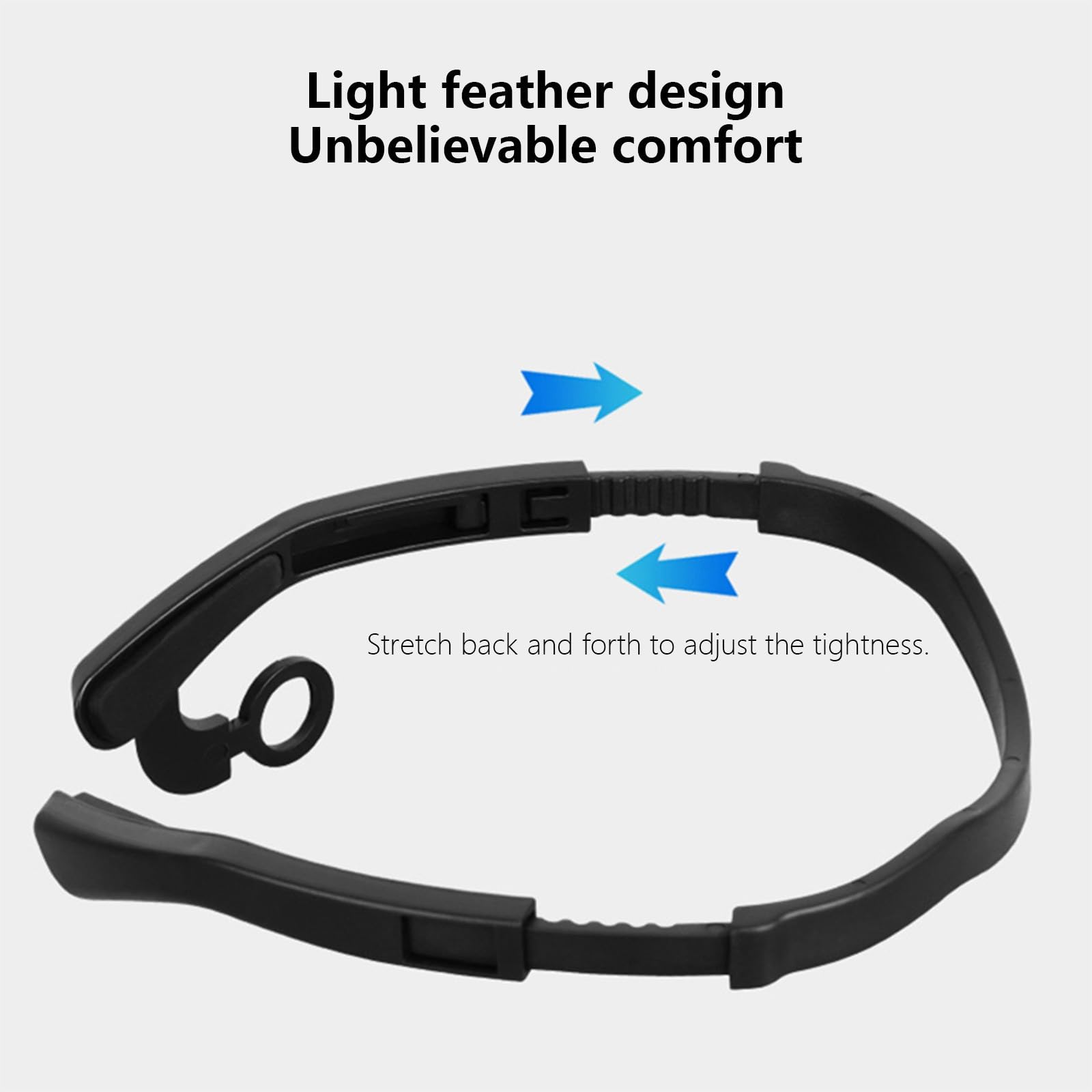 Lampada frontale indossata dall'orecchio, con sensore di movimento regolabile, confortevole e leggera, con gancio per l'orecchio, luminosità regolabile per pesca, campeggio, corsa, luce portatile