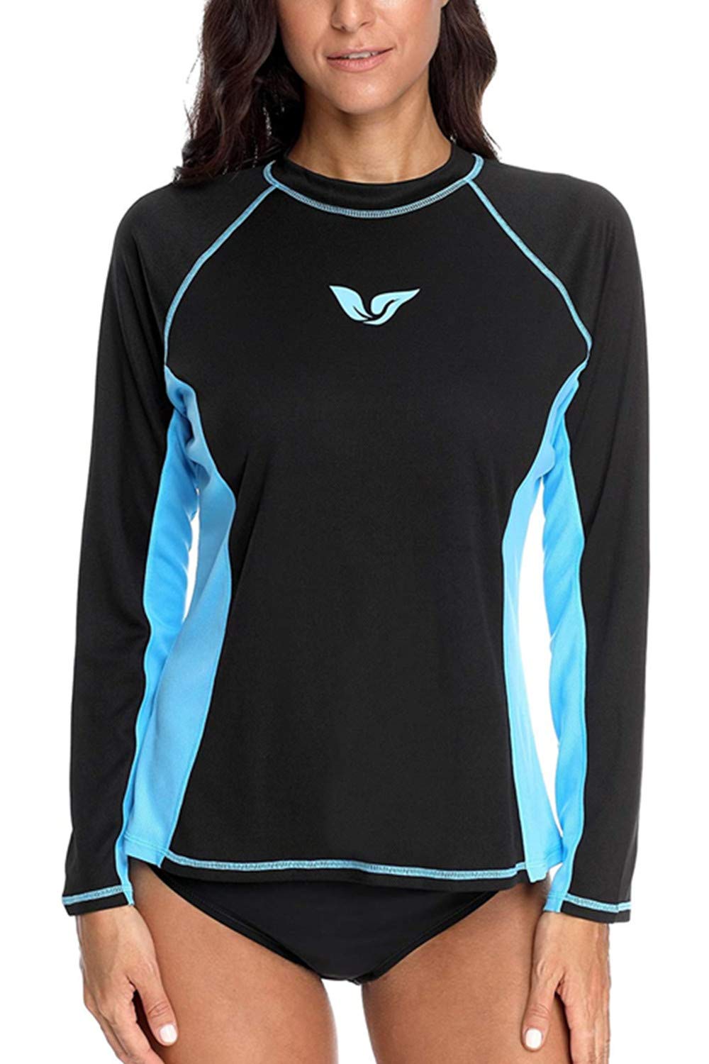CharmLeaks Women's Long Sleeve Rash Vest UV Rashguard Tops