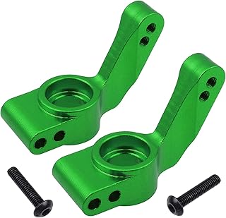 Hobbypark Aluminum Alloy Rear Stub Axle Carriers Replacement of 3752 for 1/10 Traxxas 2WD Slash, Stampede, Rustler VXL, Bandit VXL Upgrade Parts (Green)