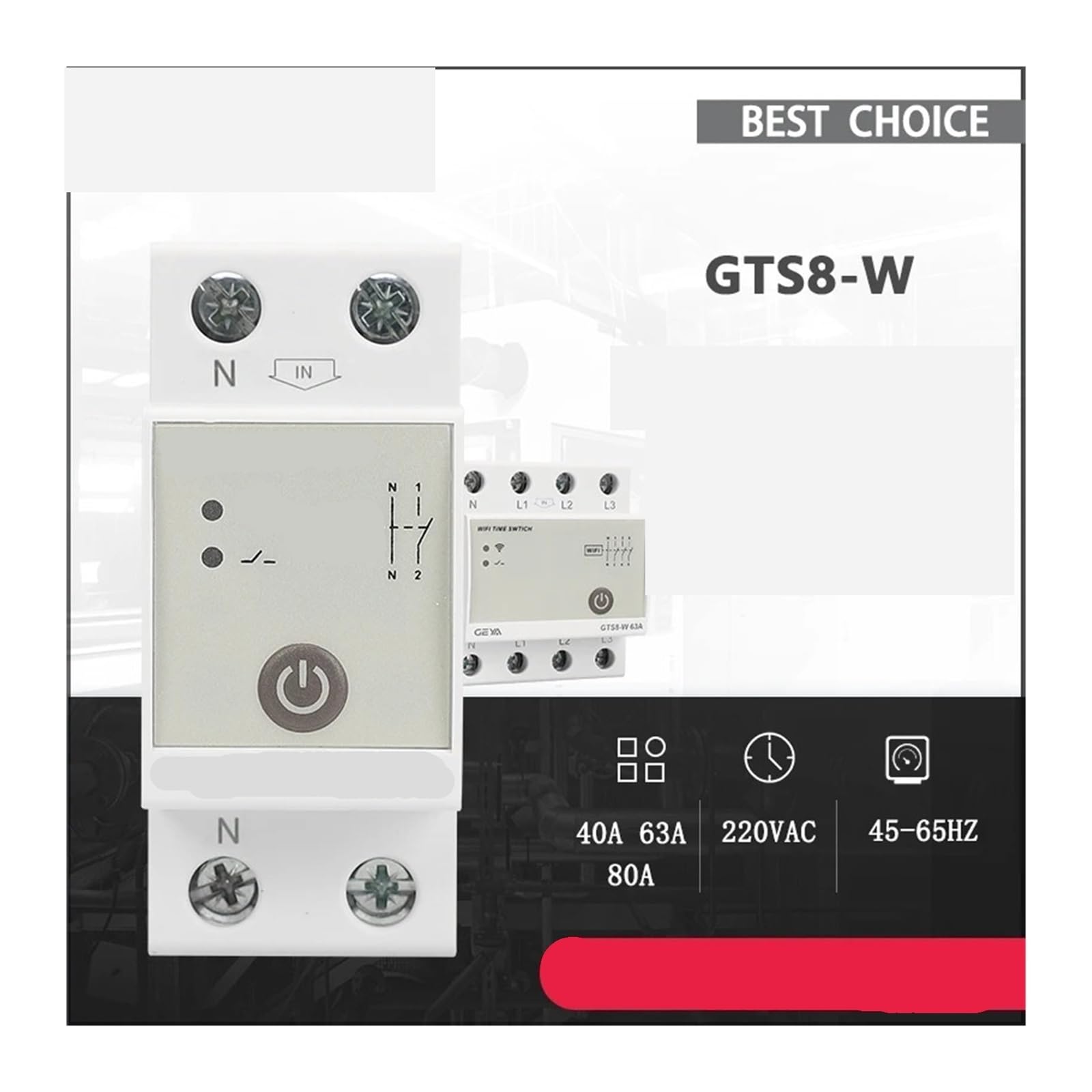Bezprzewodowy przełącznik zdalnego sterowania do AC220 V 40 A 63 A 80 A