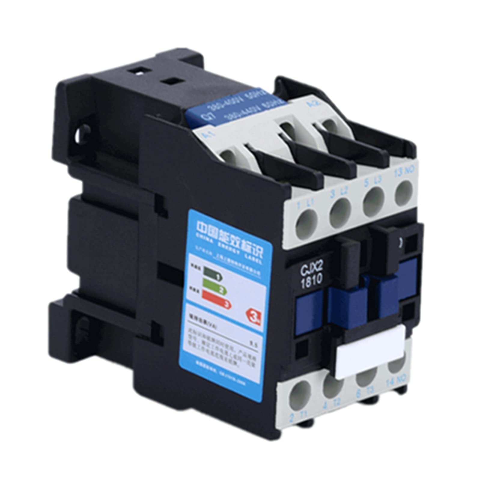 Contacteur 18A triphasé CJX2 110V rail DIN commande électrique triphasée