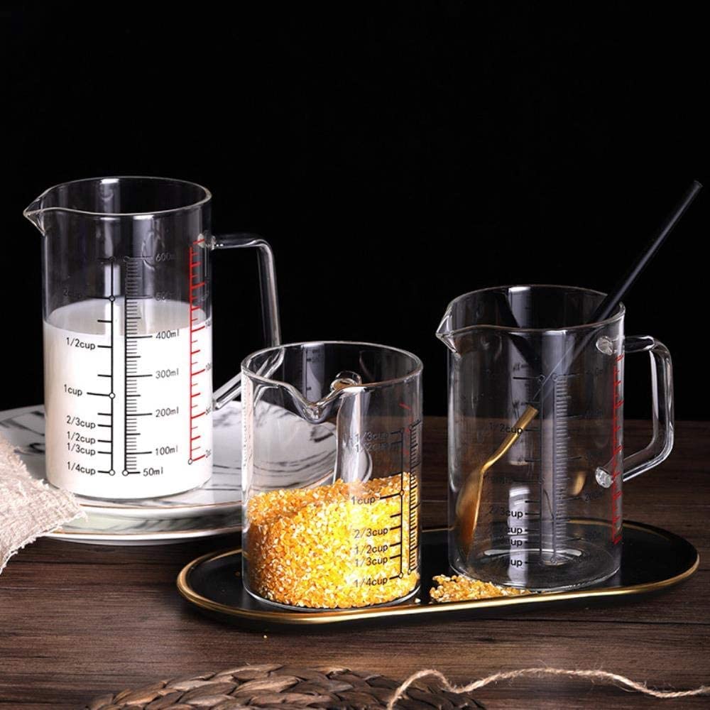 ZORILO Edelstahl-Glas-Messbecher, Champagnerglas, Geschenk, kreatives Borosilikatglas, Messbecher, Topf, Wasserkocher, Milchbecher, Küchenutensilien (Color : 1000mlc)