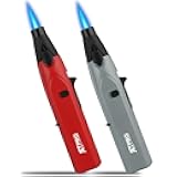 Stick Lighter Kitchen Torch Lighter with Jet Flame and Standard Flame Refillable Adjustable and with Safety Lock - Ideal for Barbecue Fireplace or Campfire (Butane Gas NOT Pre-filled)