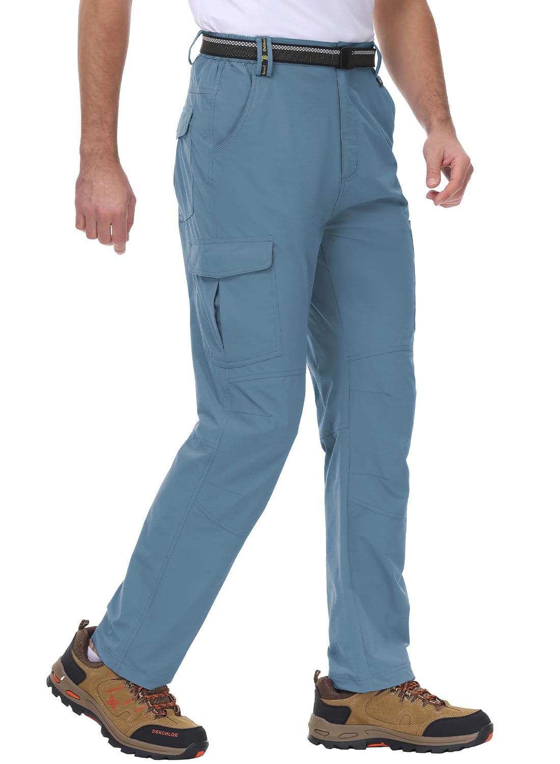 TBMPOY Pantalones cargo de senderismo para hombre, ligeros, impermeables, de secado rápido, para exteriores, verano, pesca, camping, montaña